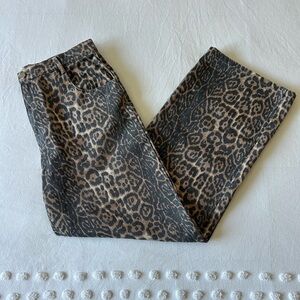 Beginning Boutique Brunet Leopard Print Straight Leg Jeans